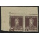 ARGENTINA 1924 GJ 596 PAREJA DE ESTAMPILLAS MINT CON VARIEDAD DOBLE DENTADO